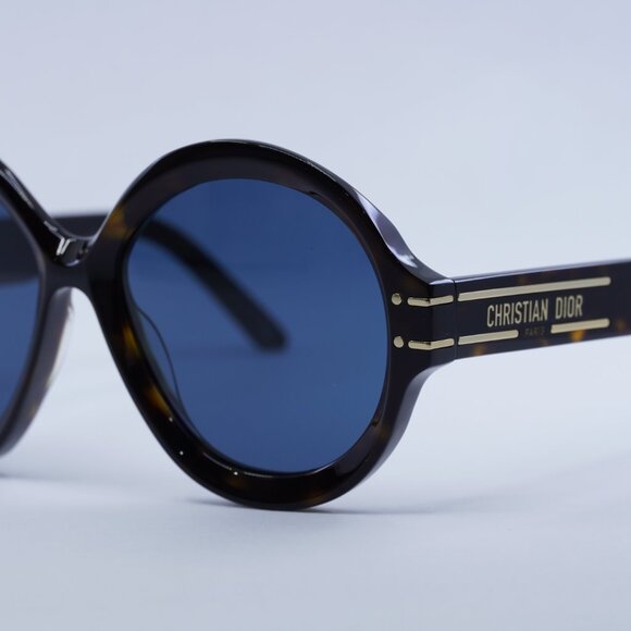 Dior DIORSIGNATURE R1U 20B0 Sunglasses Havana Frame, Blue Lenses - Lowest Price!